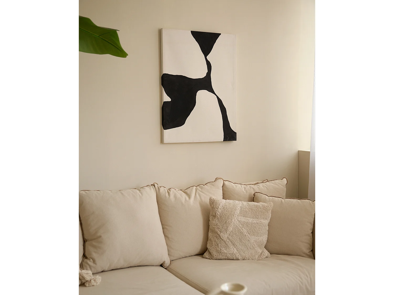 Cuadro decorativo sobre lienzo de algodón pintado artesanalmente con pintura al oleo sin marco de 100x150cm - MISIA - DECOWOOD