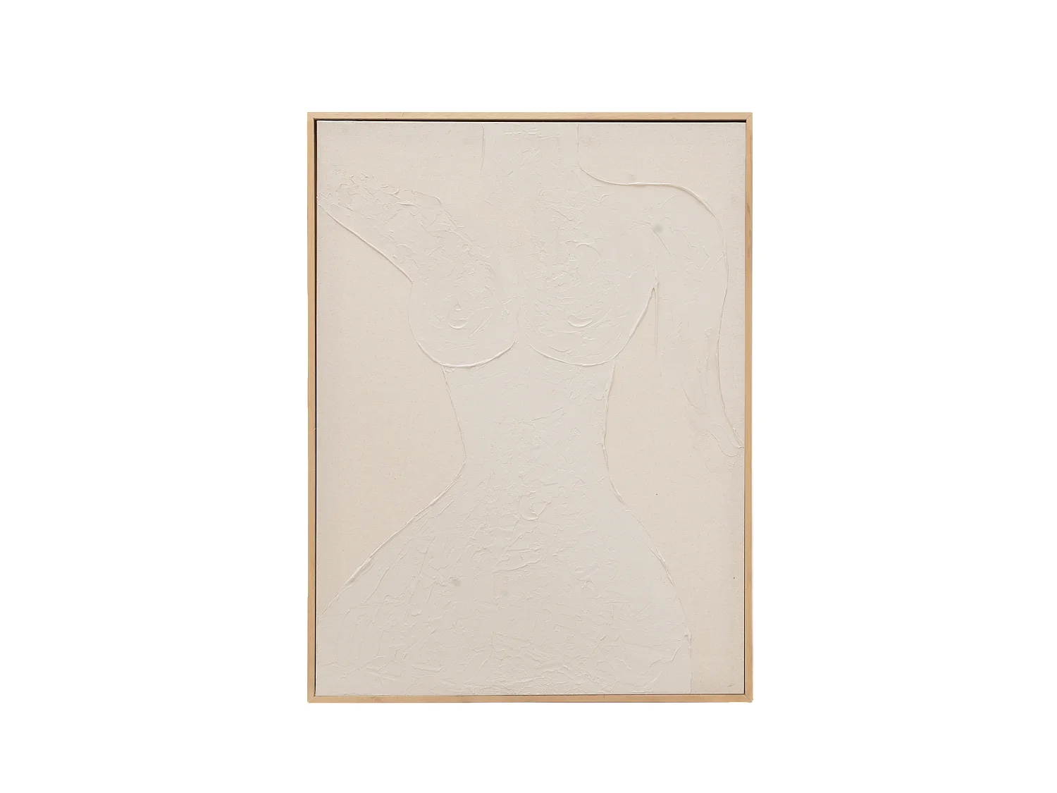 Quadro decorativo di cotone fatto a mano con cornice nera 100x150cm - GALA - DECOWOOD