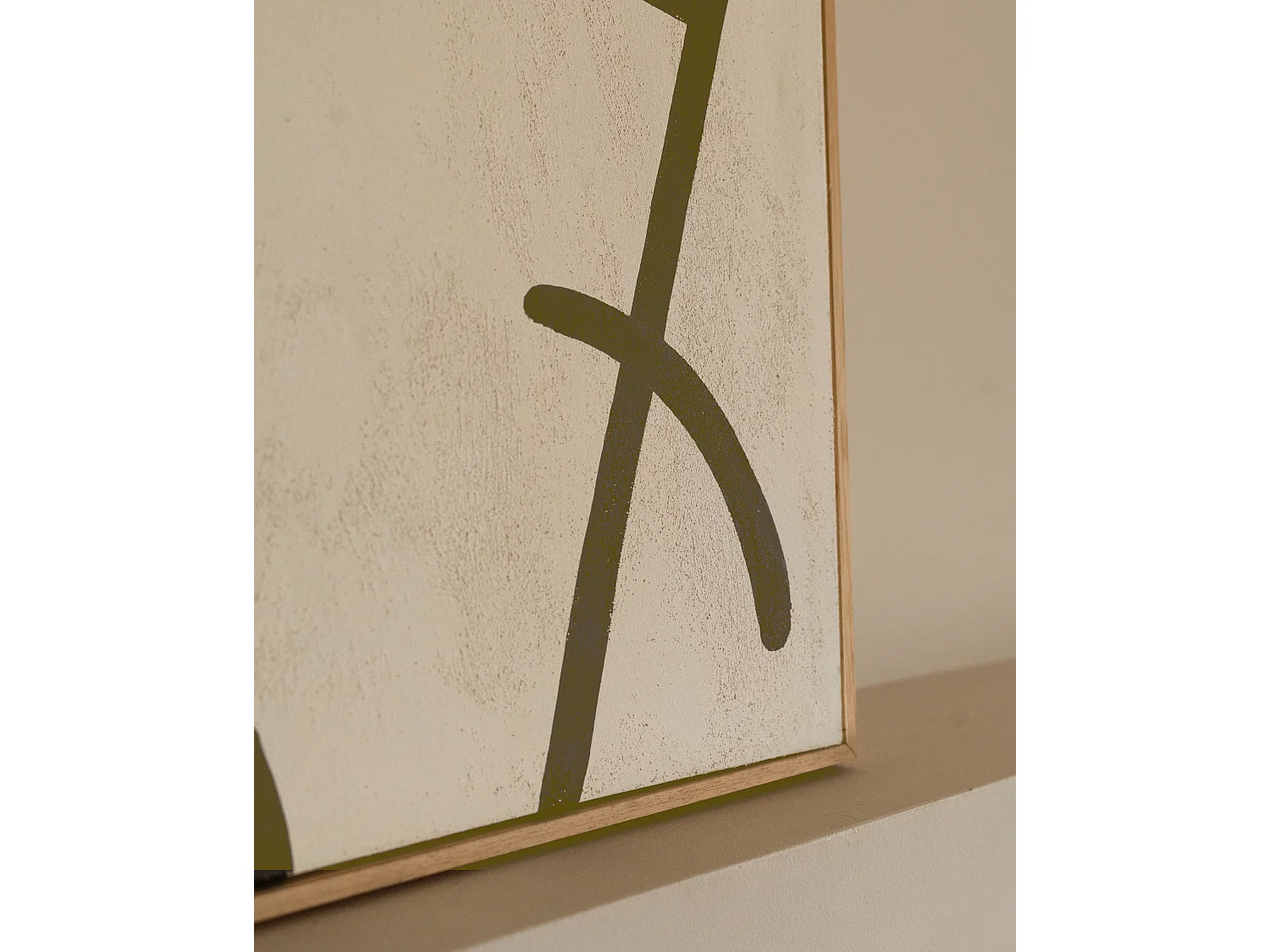 Quadro decorativo di cotone fatto a mano con cornice bianca 100x150cm - VIRGINIA - DECOWOOD