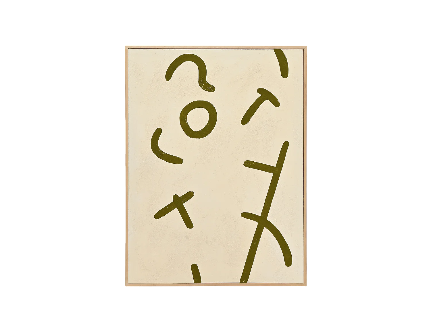 Cuadro decorativo sobre lienzo de algodón con marco de madera blanco pintado artesanalmente con pintura al oleo de 100x150cm - VIRGINIA - DECOWOOD