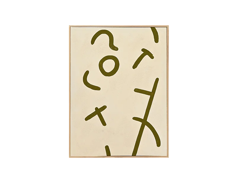 Peinture à l'huile décorative faite à la main cadre blanc 100x150cm - VIRGINIA - DECOWOOD