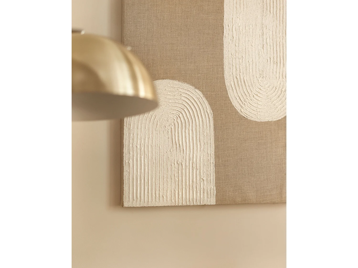 Cuadro decorativo sobre lienzo de lino con marco de madera marrón oscuro pintado artesanalmente con pintura al oleo de 100x150cm - NIKI - DECOWOOD