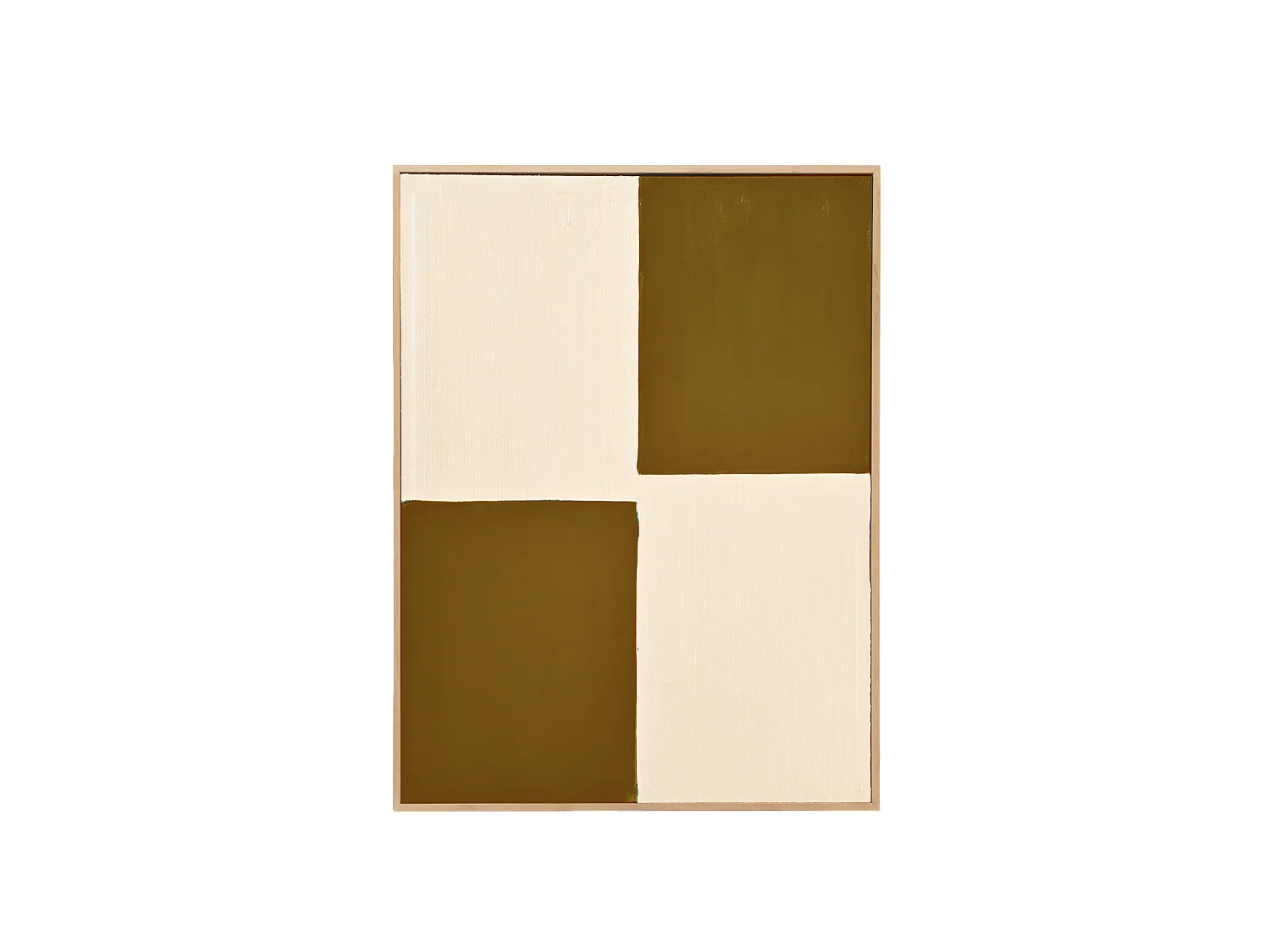 Quadro decorativo di cotone fatto a mano con cornice bianca 60x80cm - PRISMA - DECOWOOD
