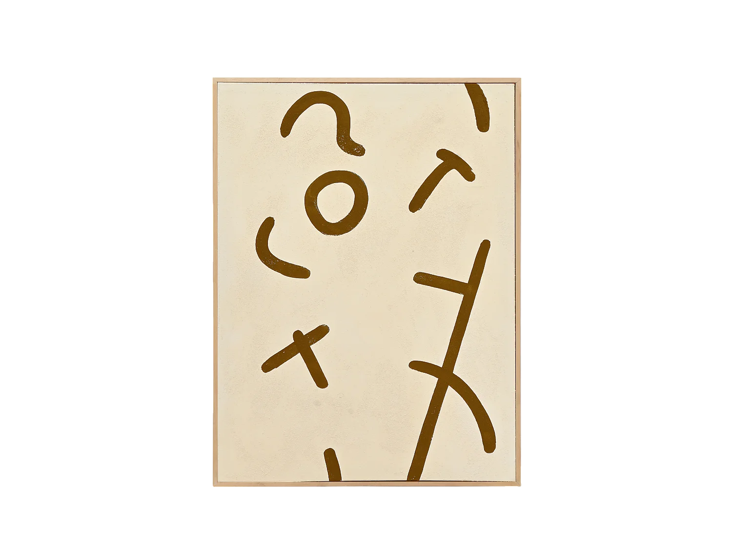 Quadro decorativo di cotone fatto a mano con cornice bianca 100x150cm - VIRGINIA - DECOWOOD