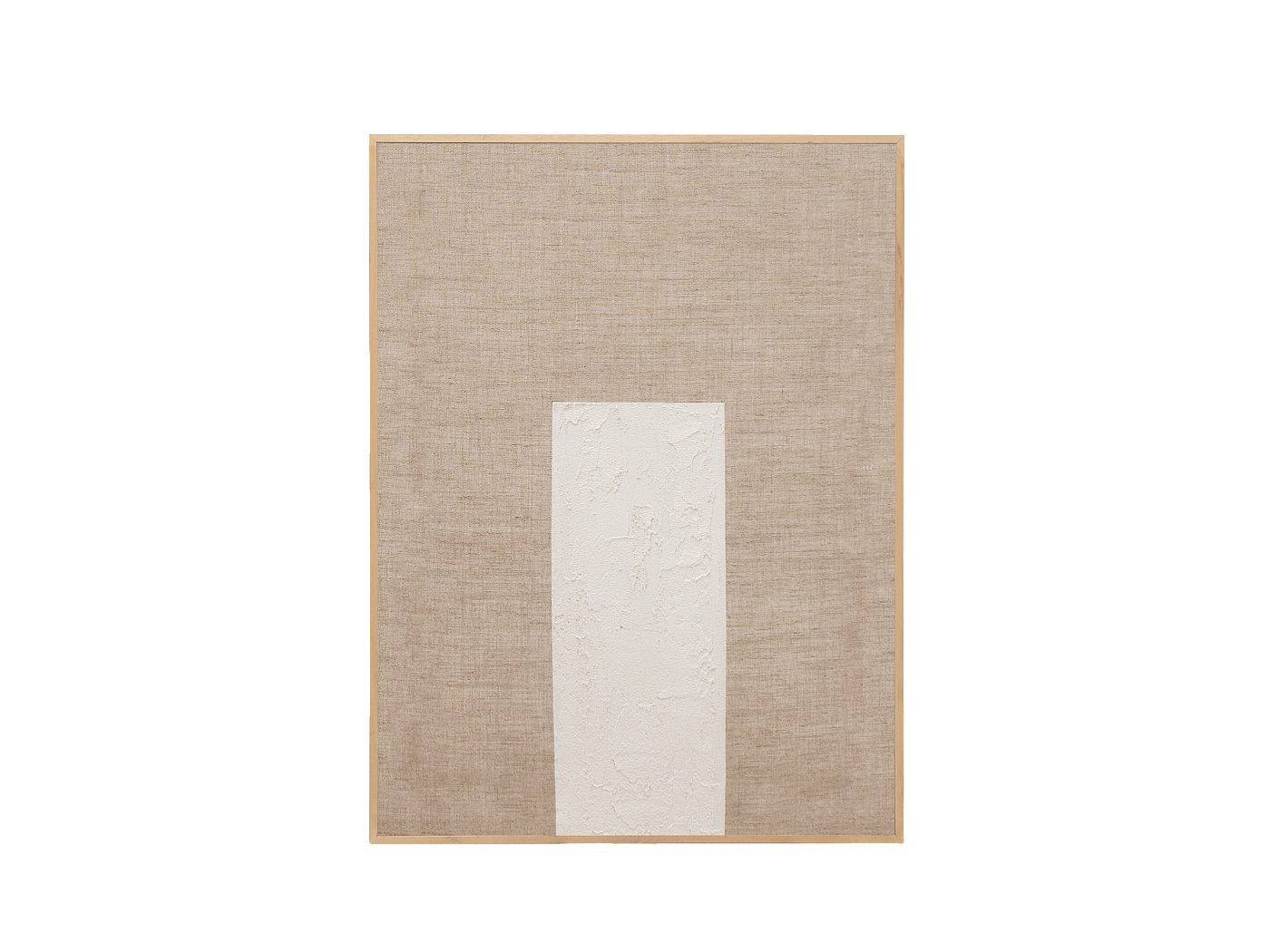 Decorazione da parete 100x120h cm in lino mutlicolore e cornice in legno di pino