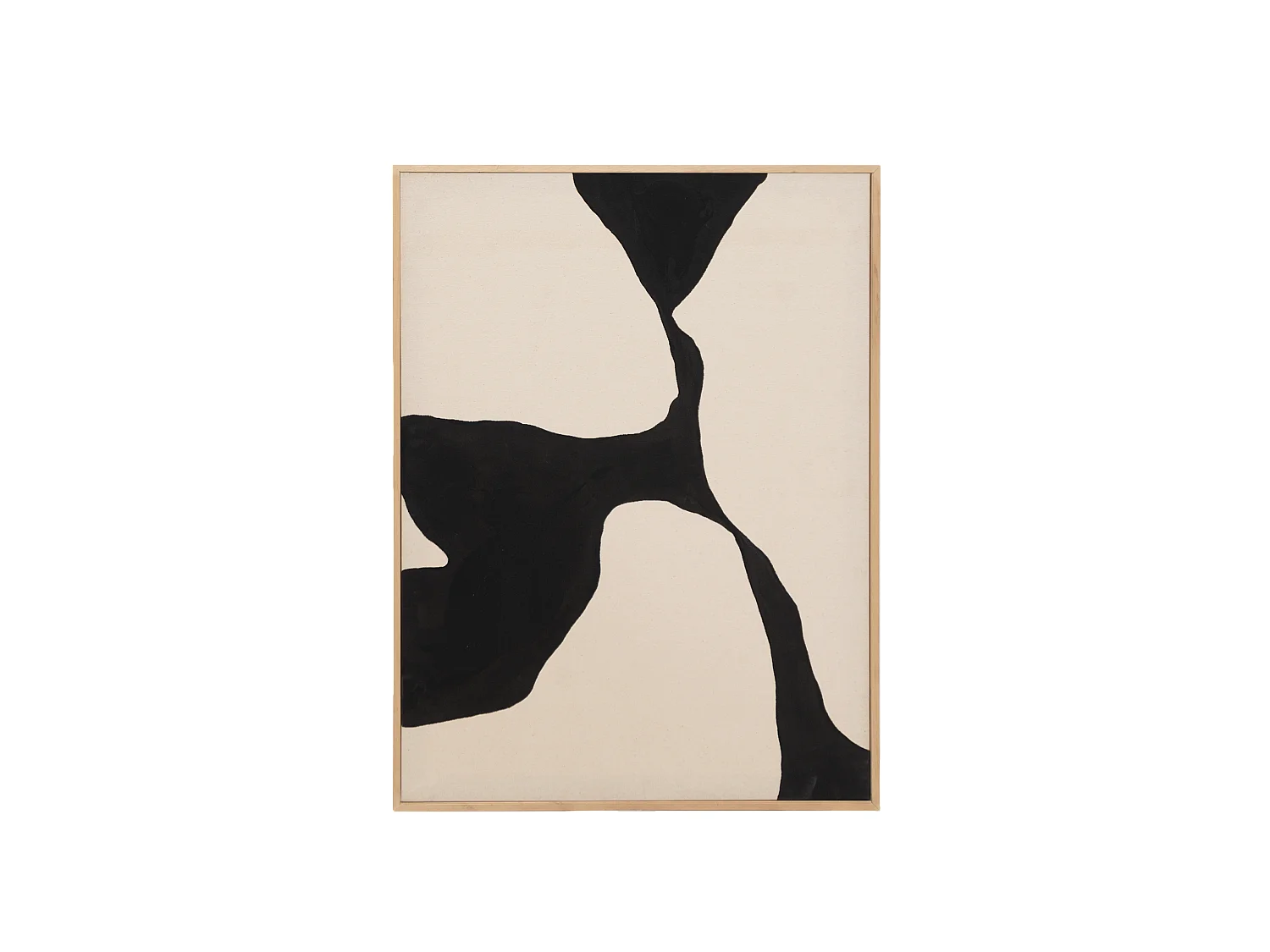 Quadro decorativo di cotone fatto a mano con cornice marrone chiaro 60x80cm - MISIA - DECOWOOD