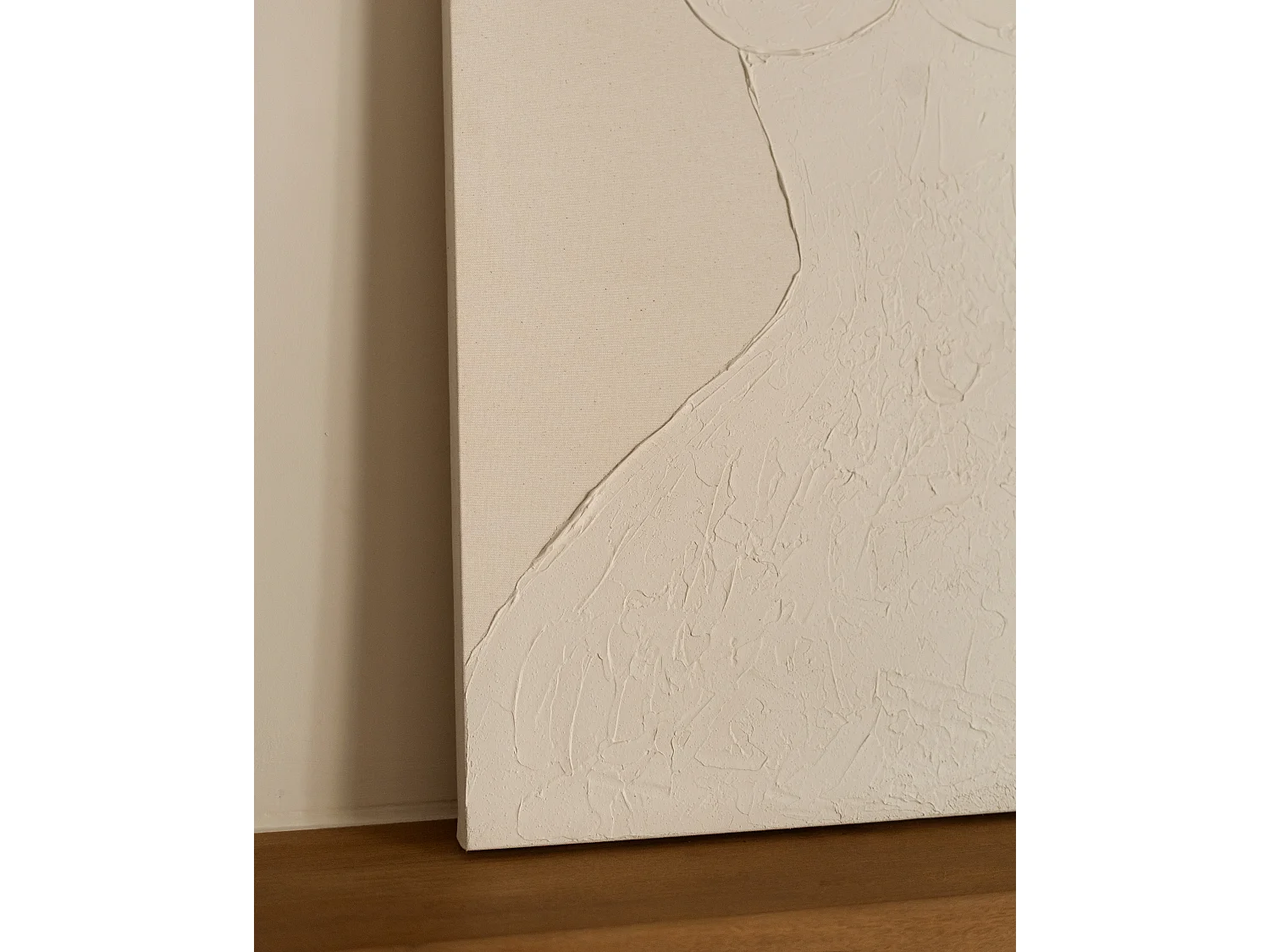 Peinture à l'huile décorative faite à la main cadre blanc 100x150cm - GALA - DECOWOOD