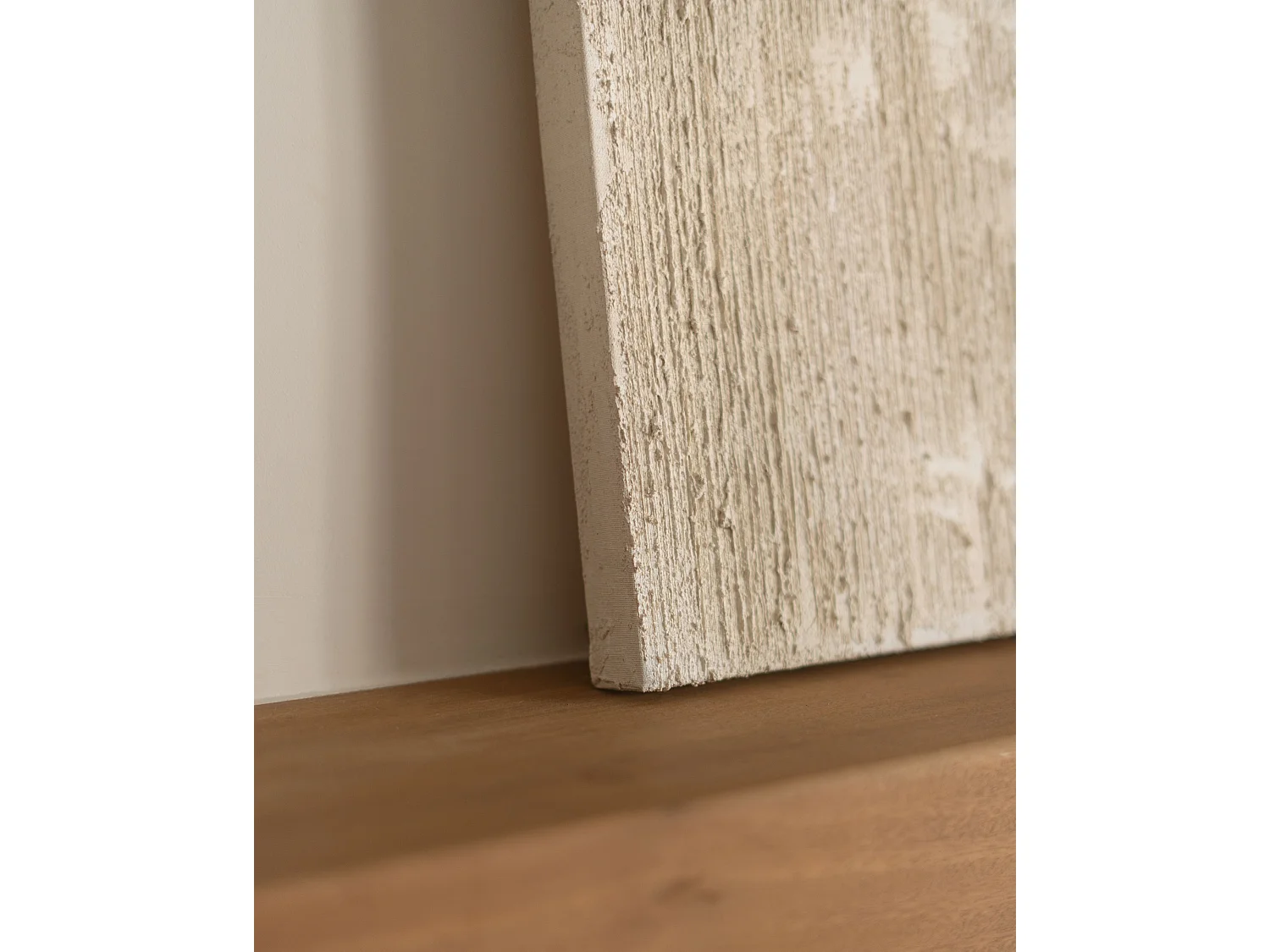 Peinture à l'huile décorative faite à la main cadre blanc 60x80cm - DEVA - DECOWOOD