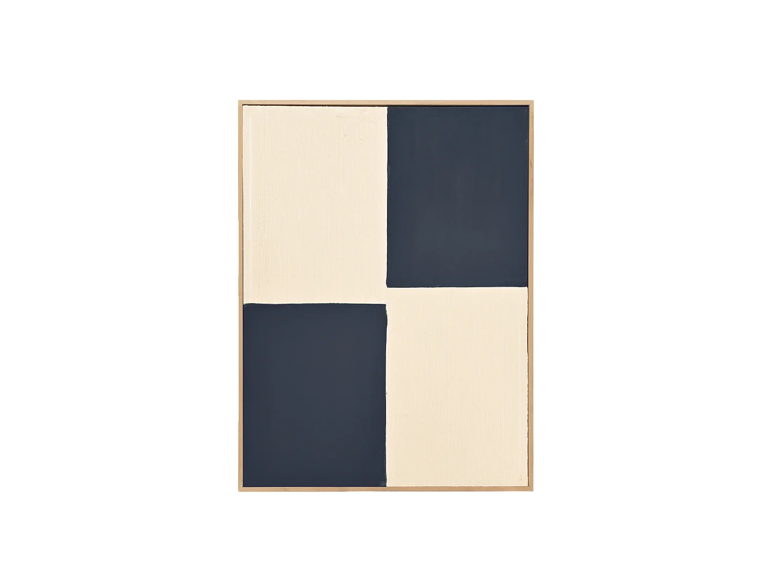 Quadro decorativo di cotone fatto a mano con cornice marrone chiaro 80x100cm - PRISMA - DECOWOOD