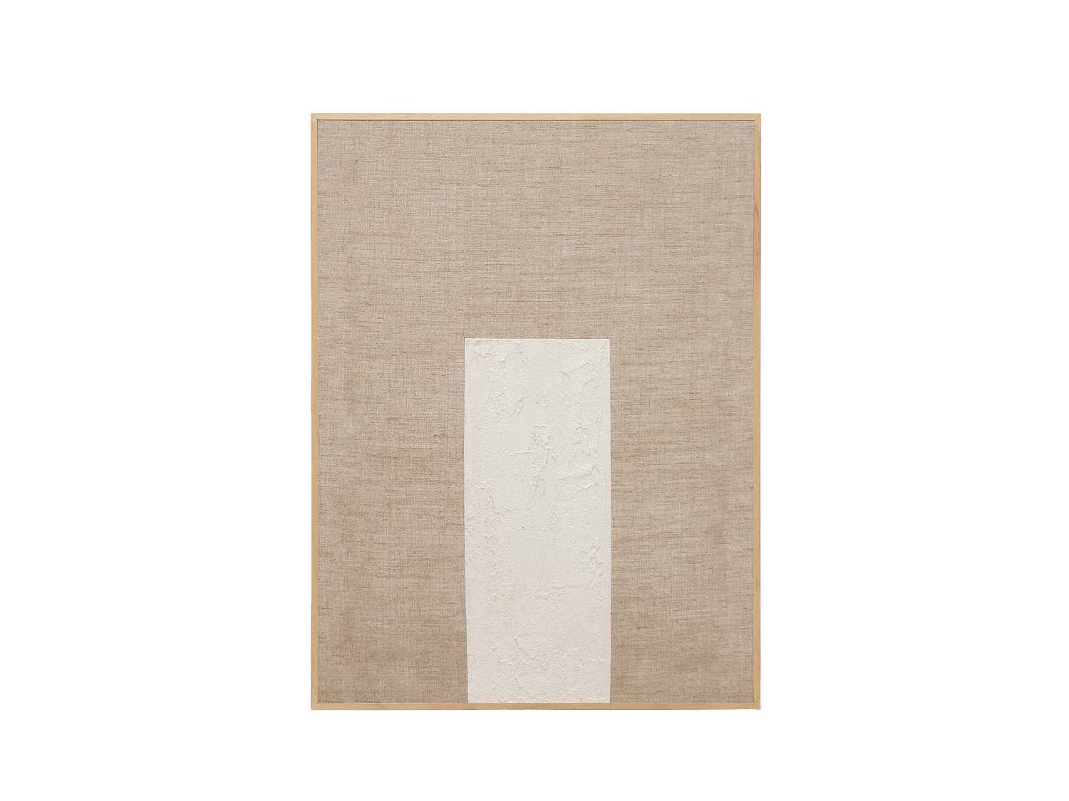 Quadro decorativo di lino fatto a mano con cornice marrone chiaro 80x100cm - MAYA - DECOWOOD