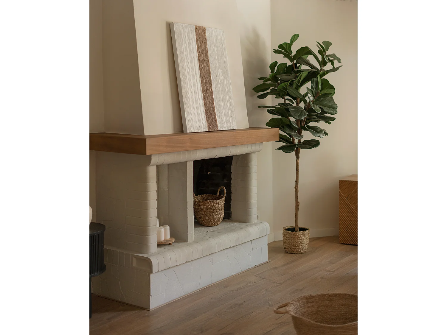 Quadro decorativo di cotone fatto a mano senza cornice 60x80cm - TESA - DECOWOOD