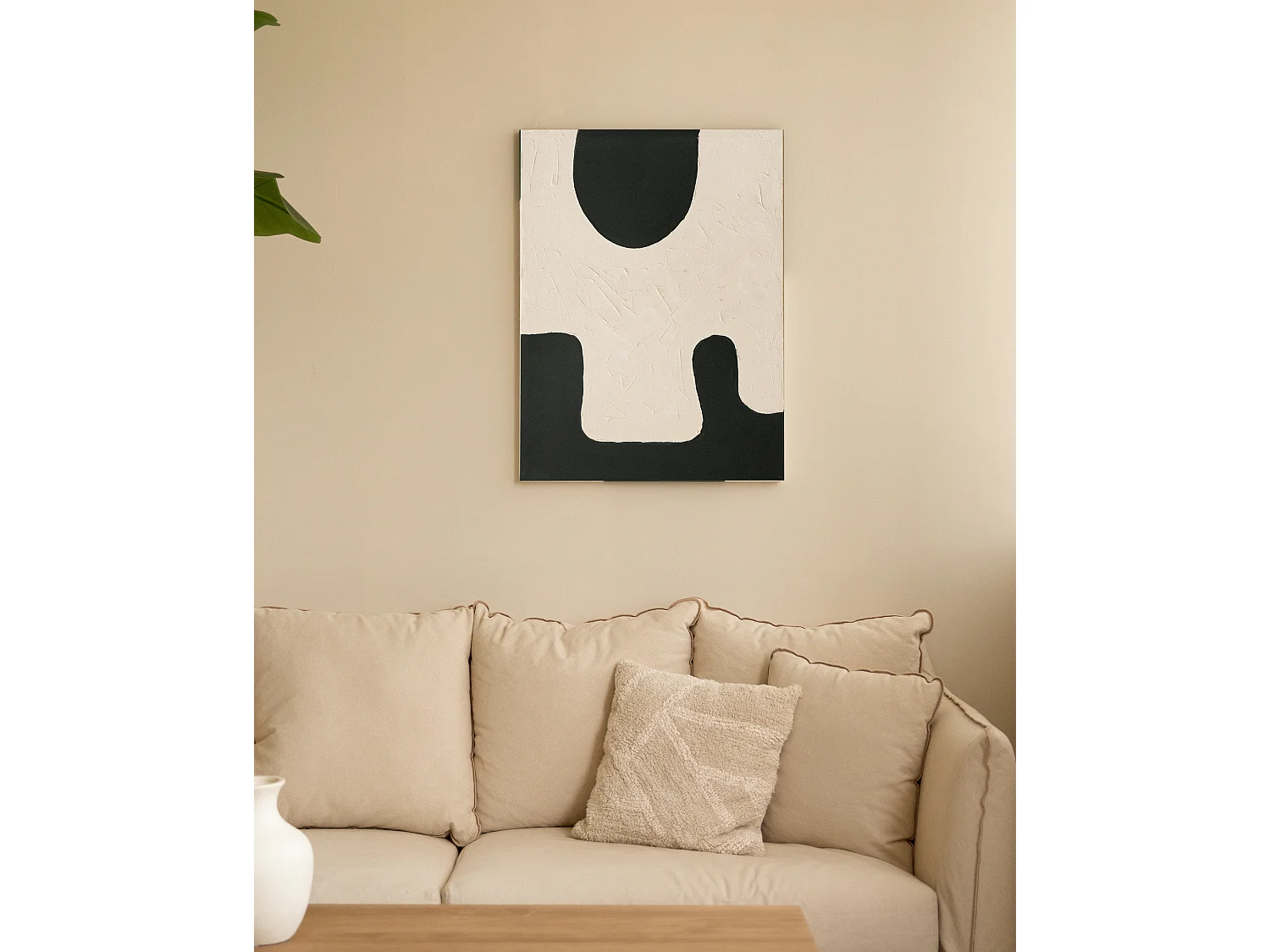 Peinture à l'huile décorative faite à la main cadre marron 100x150cm - VARO - DECOWOOD