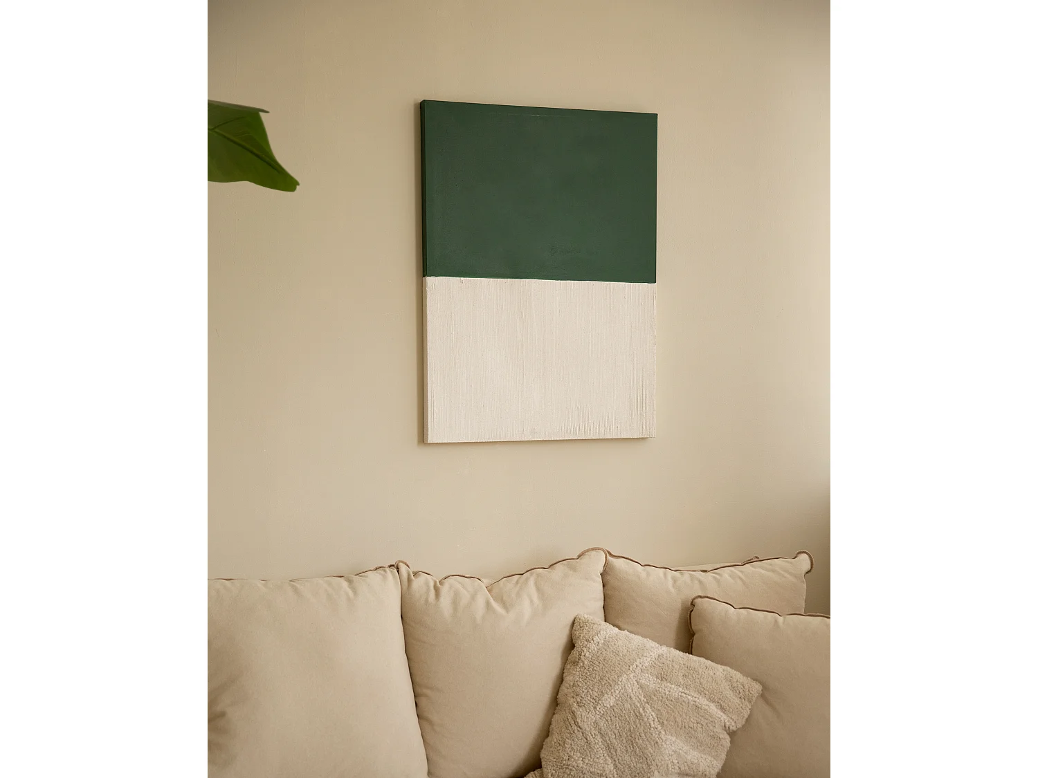 Cuadro decorativo sobre lienzo de algodón con marco de madera marrón oscuro pintado artesanalmente con pintura al oleo de 60x80cm - MARINA - DECOWOOD