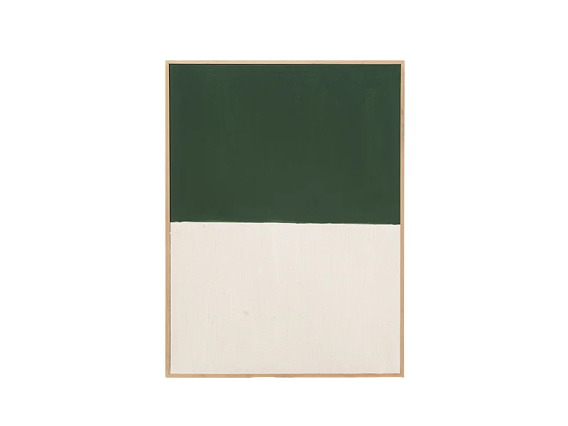 Cuadro decorativo sobre lienzo de algodón con marco de madera blanco pintado artesanalmente con pintura al oleo de 80x100cm - MARINA - DECOWOOD