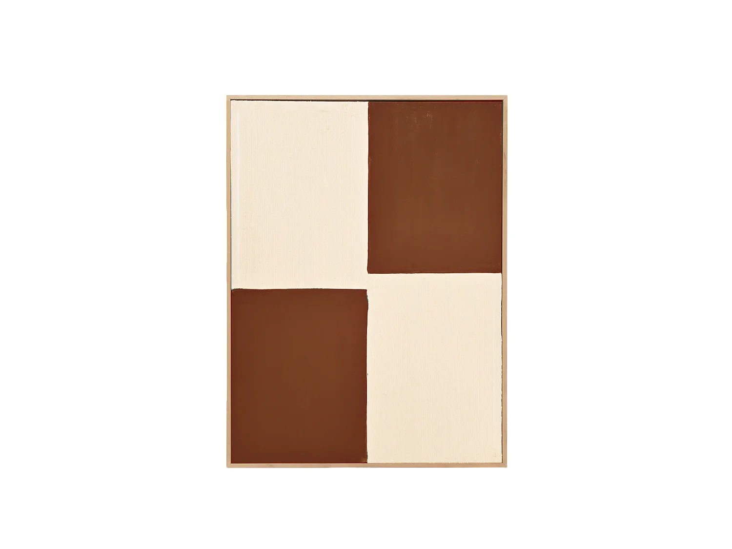 Cuadro decorativo sobre lienzo de algodón con marco de madera blanco pintado artesanalmente con pintura al oleo de 100x150cm - PRISMA - DECOWOOD