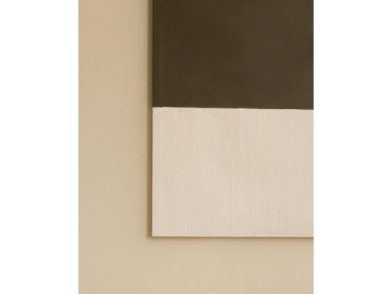 Cuadro decorativo sobre lienzo de algodón con marco de madera marrón oscuro pintado artesanalmente con pintura al oleo de 80x100cm - MARINA - DECOWOOD