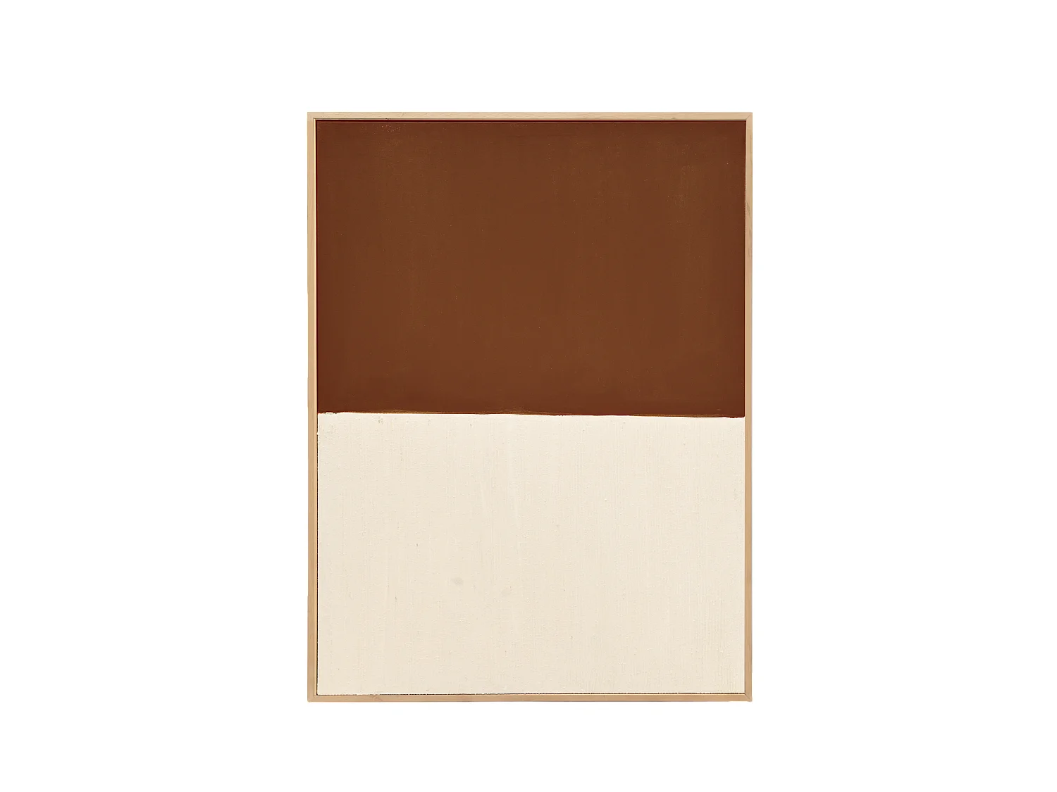 Peinture à l'huile décorative faite à la main cadre blanc 80x100cm - MARINA - DECOWOOD