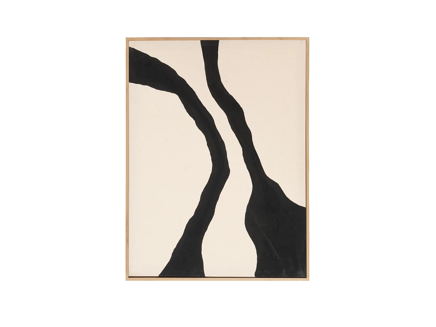 Quadro decorativo di cotone fatto a mano con cornice marrone scuro 80x100cm - KUSAMA - DECOWOOD