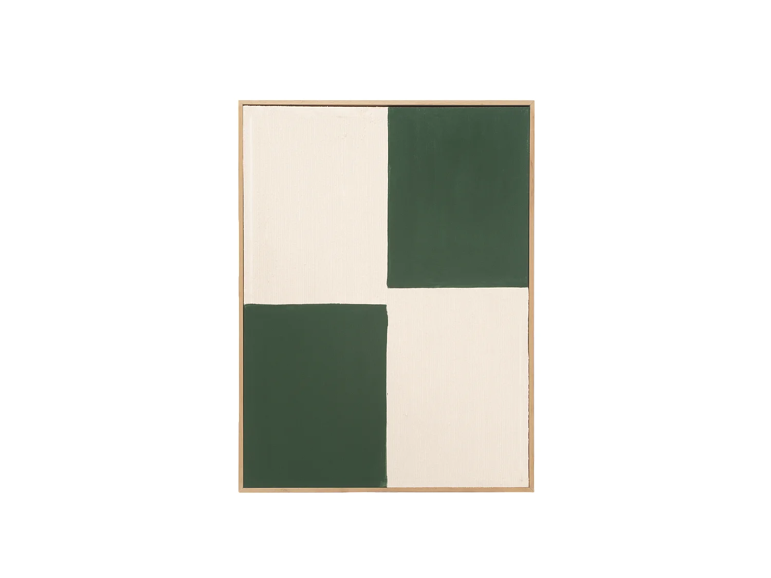Cuadro decorativo sobre lienzo de algodón con marco de madera blanco pintado artesanalmente con pintura al oleo de 100x150cm - PRISMA - DECOWOOD
