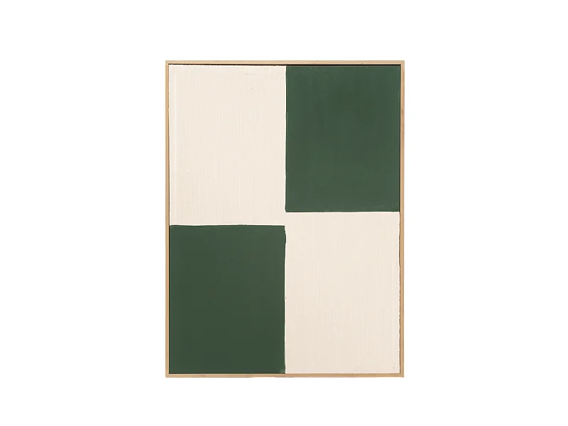 Peinture à l'huile décorative faite à la main cadre blanc 100x150cm - PRISMA - DECOWOOD