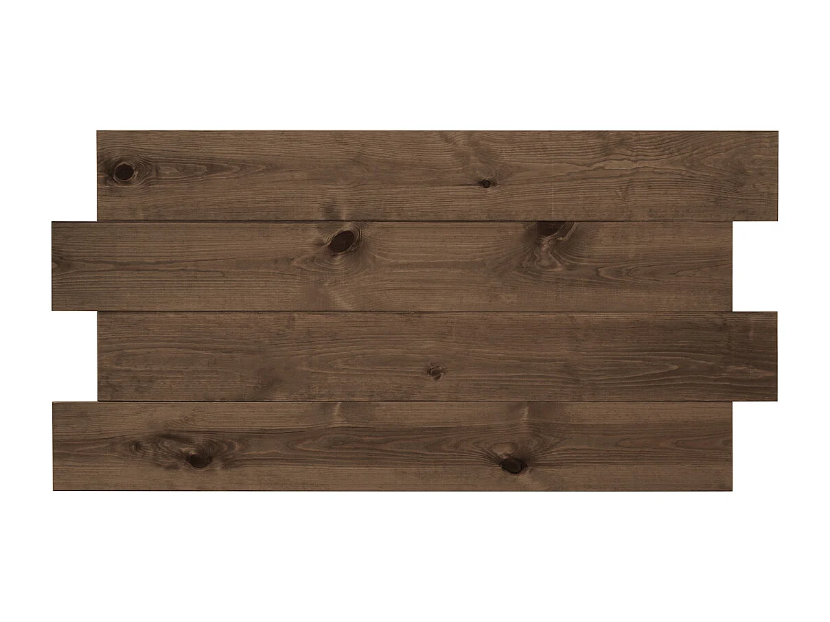 Cabecero de cama de madera maciza asimétrico tono nogal 160x80cm - FLANDES - DECOWOOD