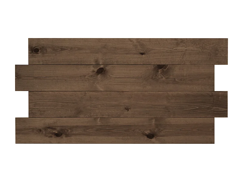 Cabecero de cama de madera maciza asimétrico tono nogal 160x80cm - FLANDES - DECOWOOD