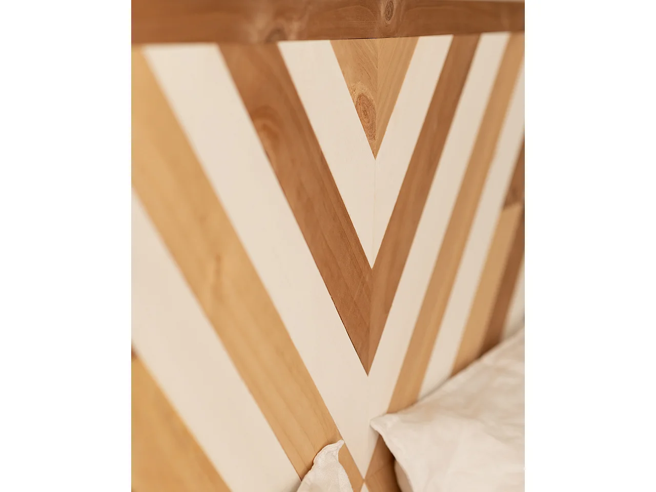 Tête de lit en bois de pin ethnique 165x80cm - ZEN - DECOWOOD