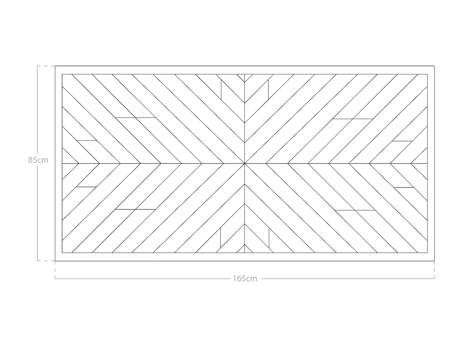 Tête de lit en bois de pin ethnique 165x80cm - ZEN - DECOWOOD