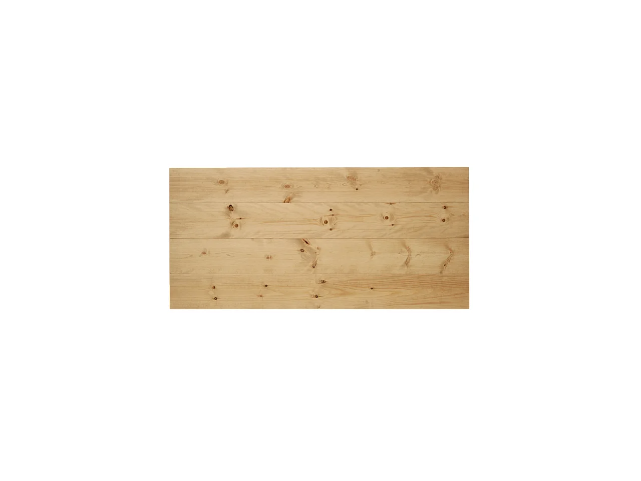 Tête de lit en bois de pin marron 200x80cm - FLANDES - DECOWOOD