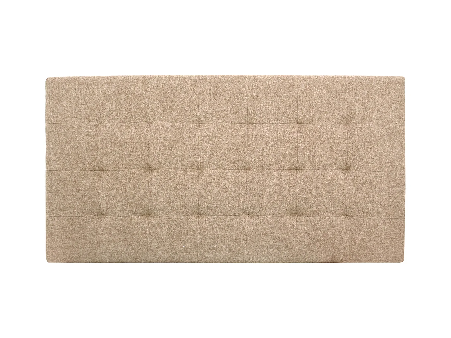 Cabecero de cama tapizado de poliester con pliegues en color marrón 150x80cm - ALAN - DECOWOOD