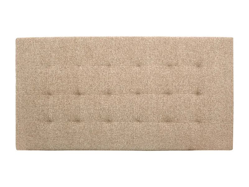 Cabecero de cama tapizado de poliester con pliegues en color marrón 150x80cm - ALAN - DECOWOOD