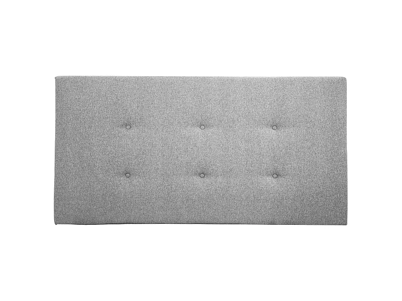 Cabecero de cama tapizado de poliester con botones en color gris de 150x80cm - ROC - DECOWOOD