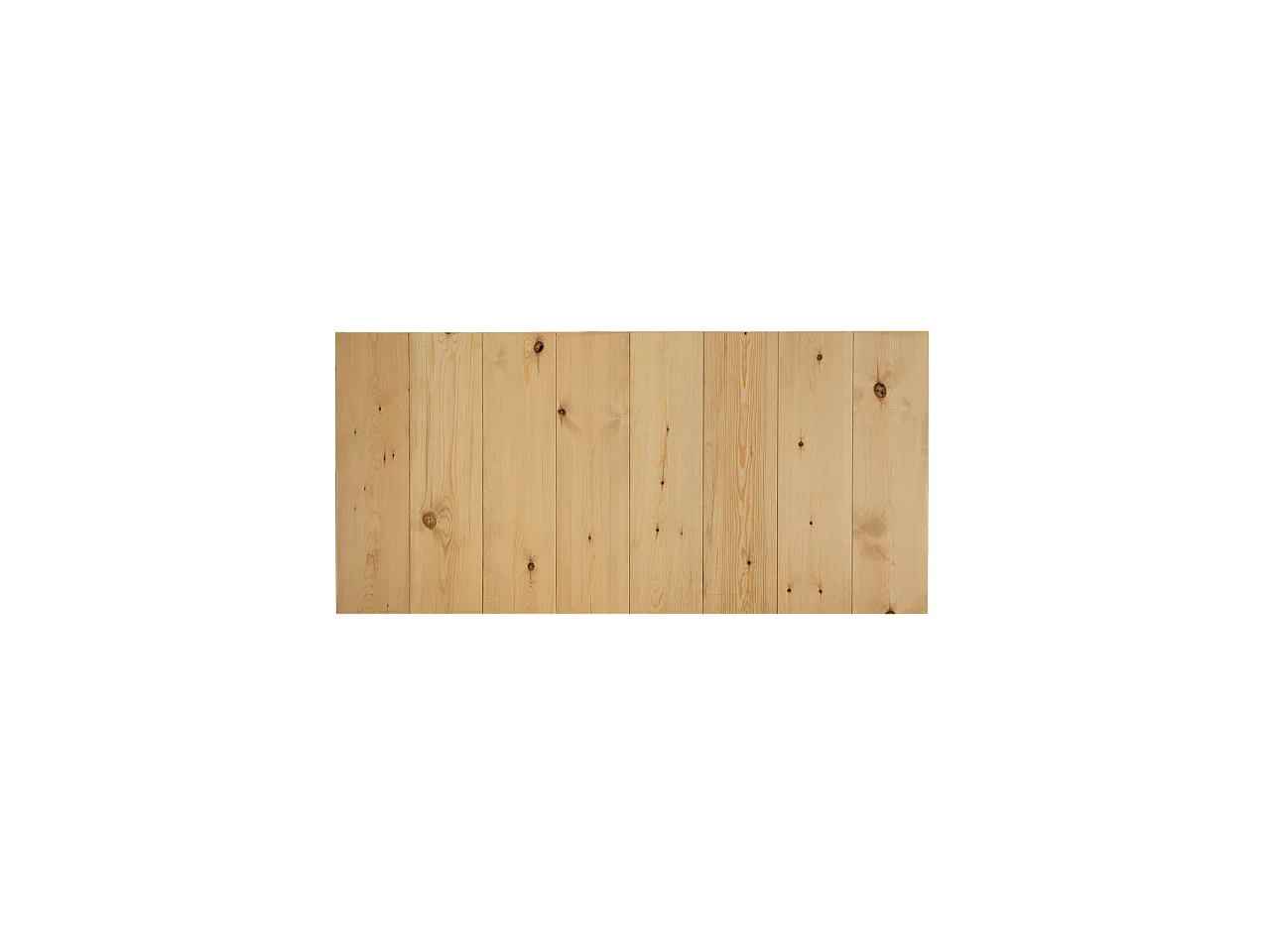 Tête de lit en bois de pin marron 200x80cm - FLANDES - DECOWOOD