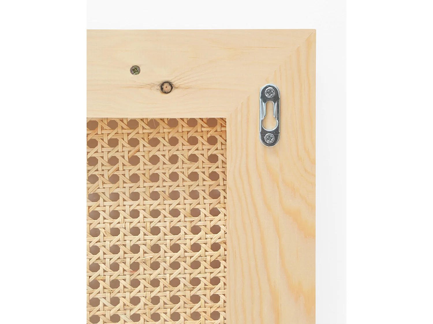 Testiera del letto in legno massello e cannage tono naturale 180x60cm - ELLEN CANNAGE - DECOWOOD