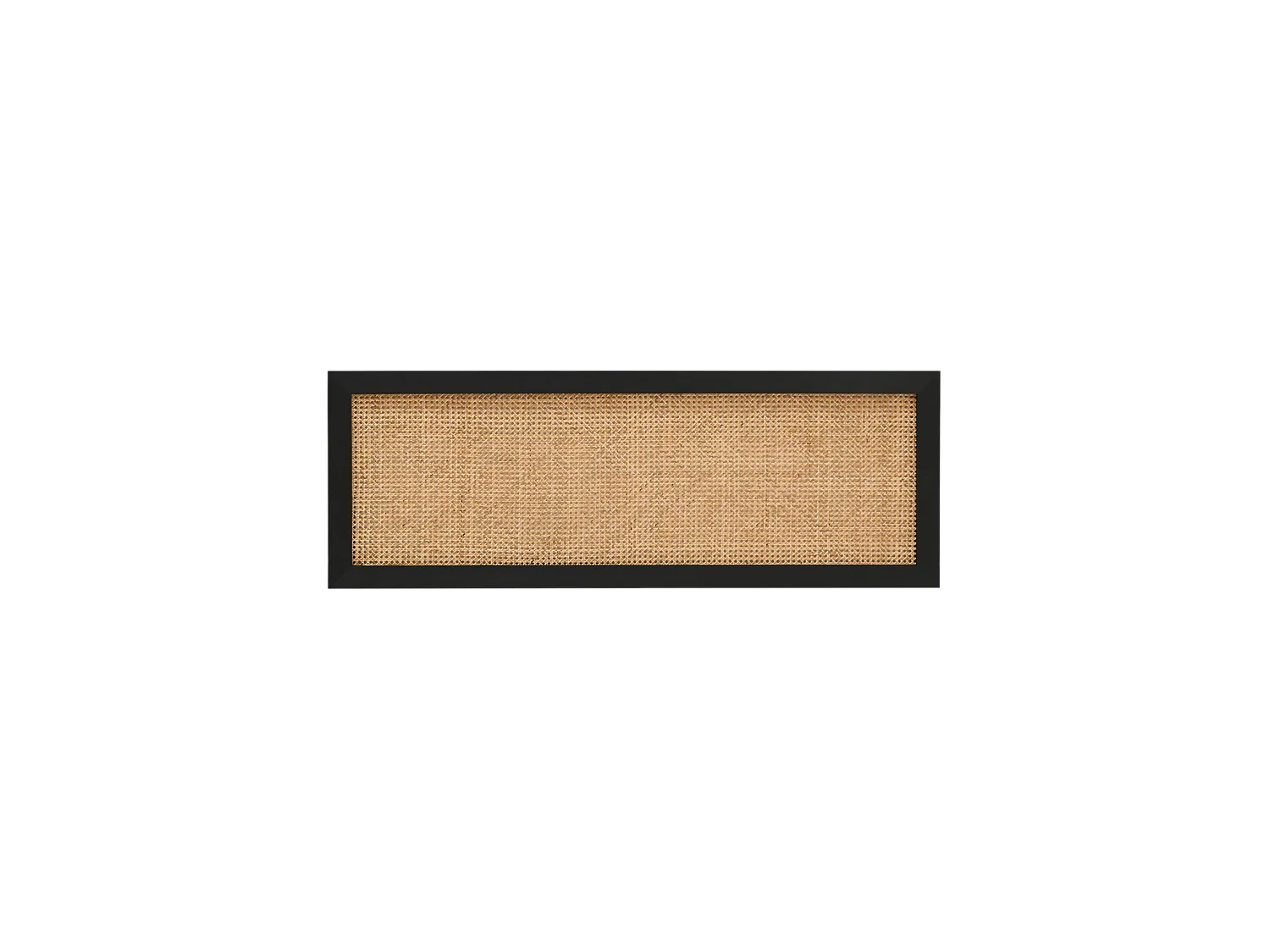 Tête de lit en bois de pin et cannage couleur noir 160x60cm - ELLEN CANNAGE - DECOWOOD