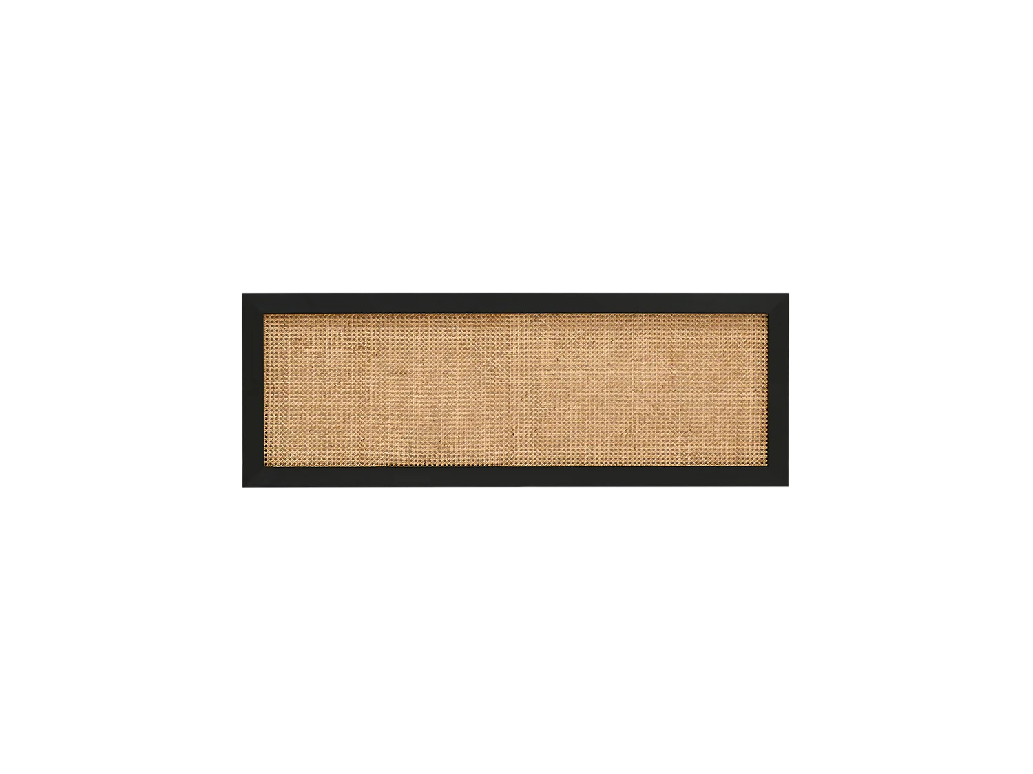 Testiera del letto in legno massello e cannage tono nero 160x60cm - ELLEN CANNAGE - DECOWOOD