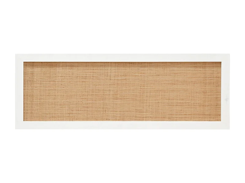 Cabecero de cama de madera maciza y rafia en tono blanco de 100x60cm - ELLEN RAFIA - DECOWOOD