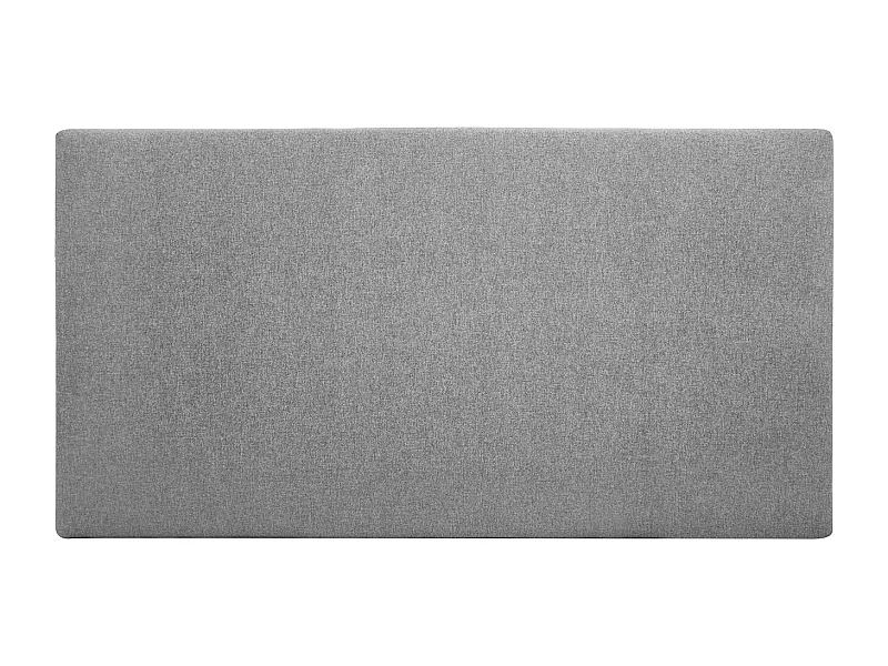 Cabecero de cama tapizado de poliester liso en color gris de 150x80cm - BELDAD - DECOWOOD