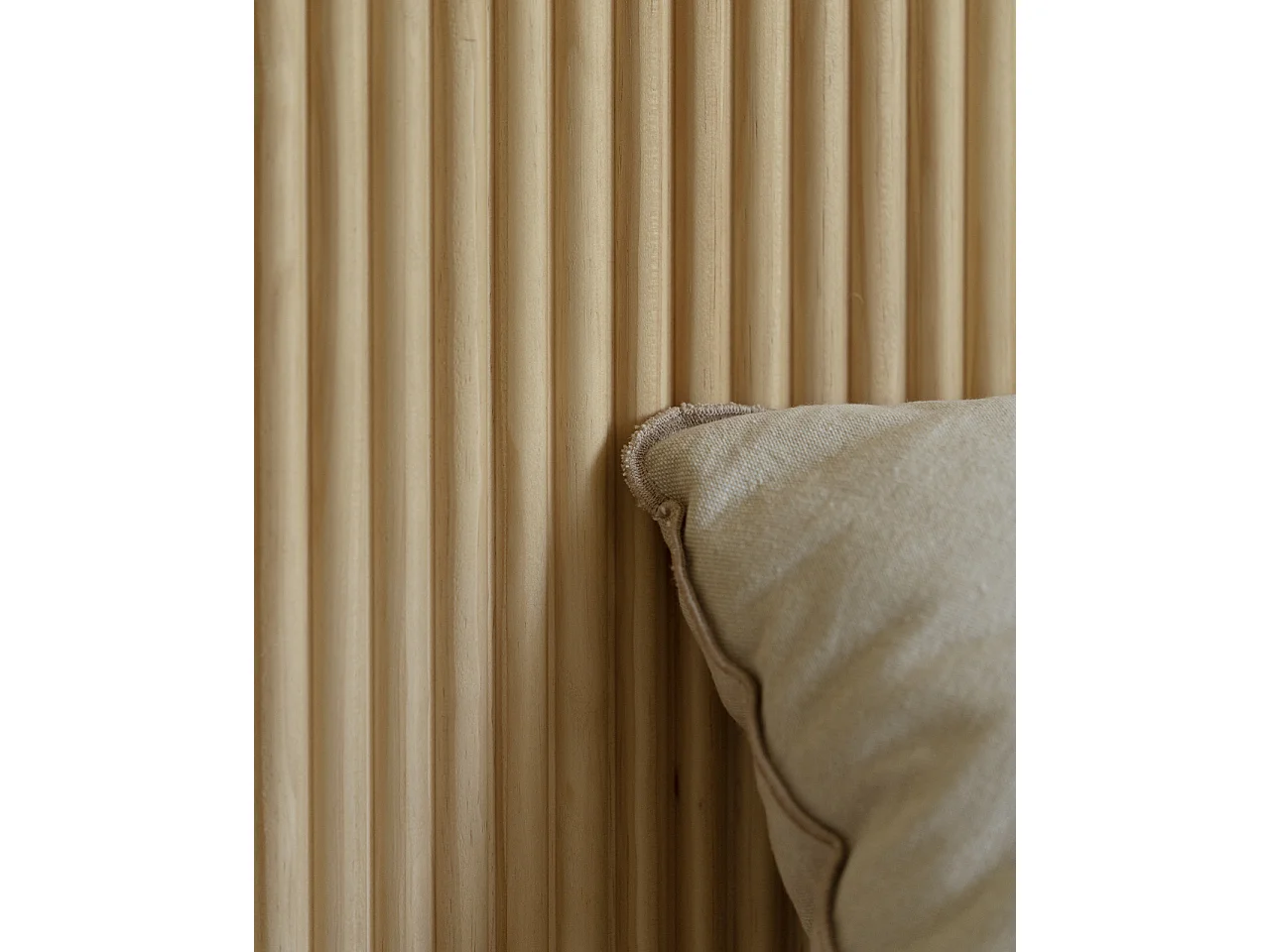 Tête de lit en bois de pin marron 120x60cm - BALI - DECOWOOD