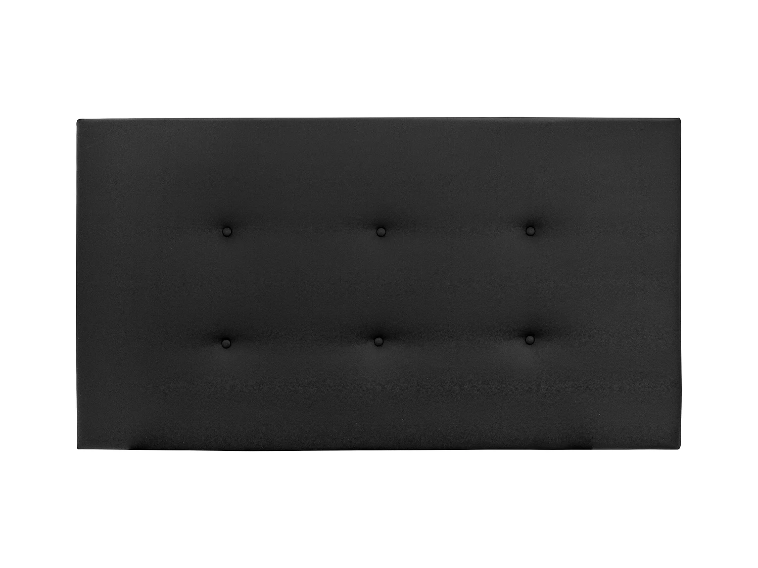 Tête de lit similicuir boutons noir 150x80cm - FLORENCE - DECOWOOD