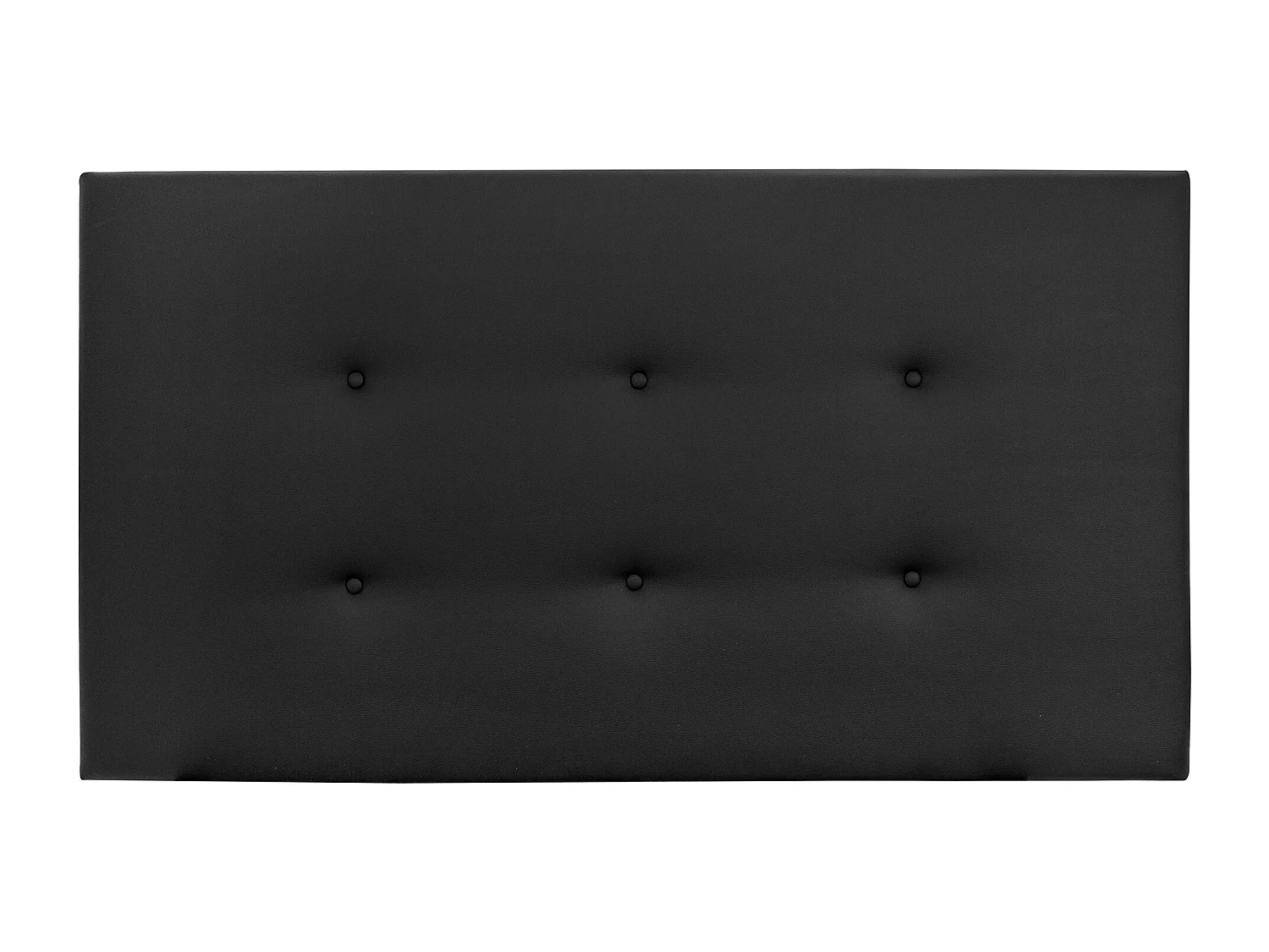 Tête de lit similicuir boutons noir 150x80cm - FLORENCE - DECOWOOD