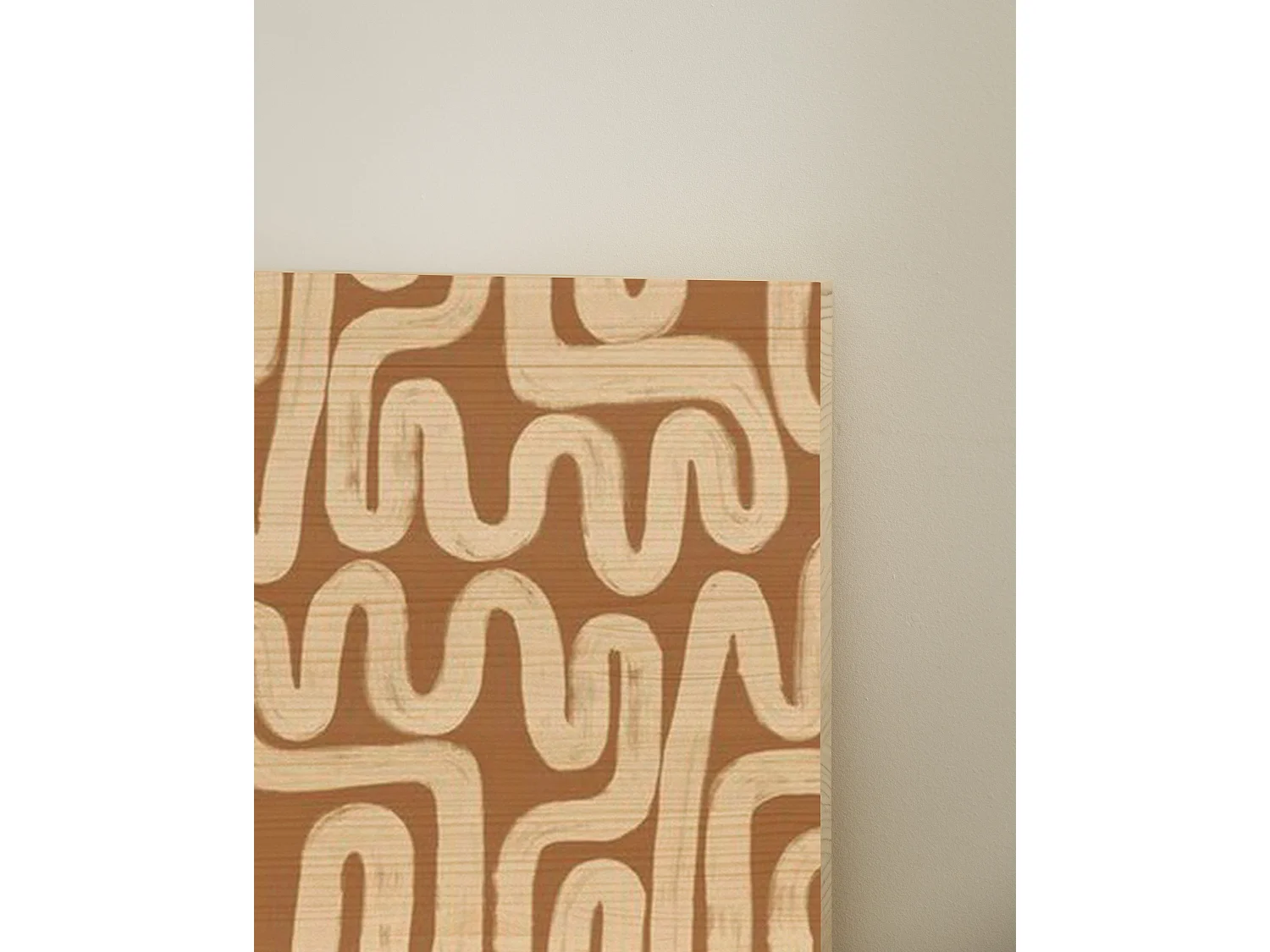 Cabecero de cama de madera natural estampado de 105x80cm - ANDREA - DECOWOOD