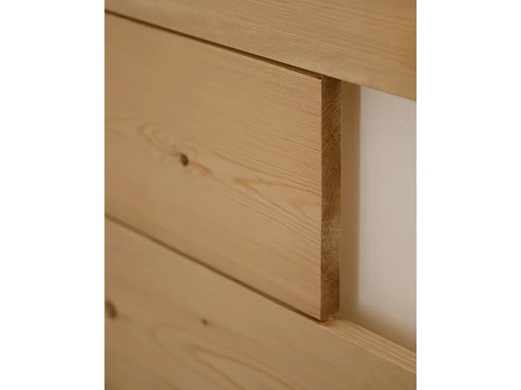 Tête de lit en bois de pin brun clair 160x80cm - FLANDES - DECOWOOD