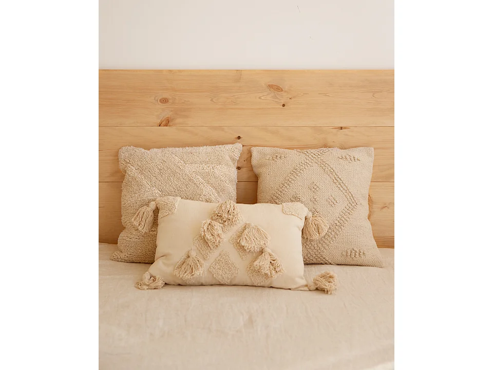 Tête de lit en bois de pin marron 80x60cm - FLANDES - DECOWOOD