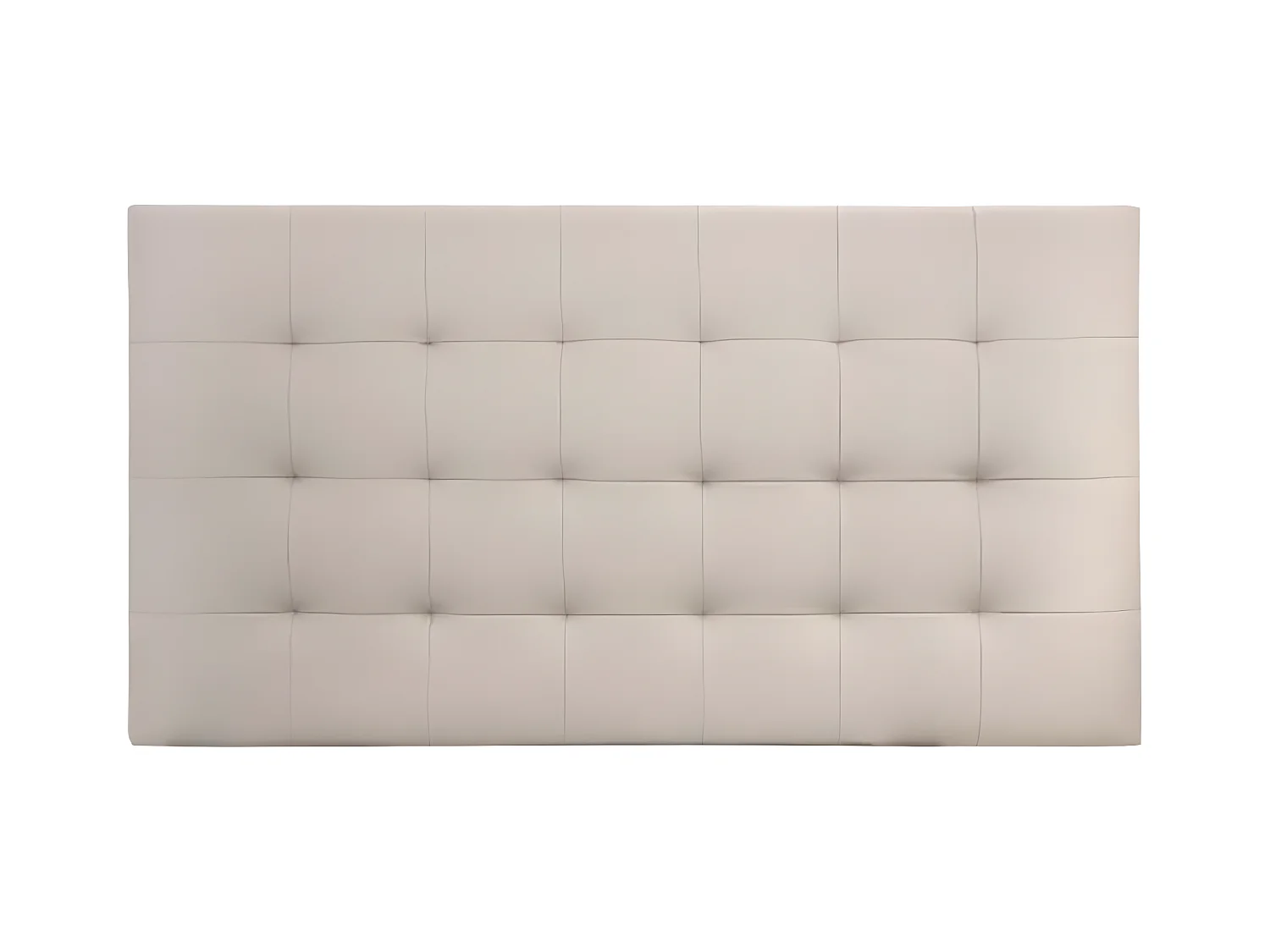 Cabecero de cama tapizado de polipiel con pliegues en color marrón de 150x80cm - NIEMI - DECOWOOD
