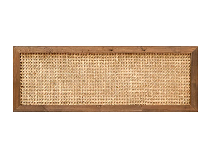 Cabecero de cama de madera maciza y cannage en tono roble oscuro de 180x60cm - ELLEN CANNAGE - DECOWOOD