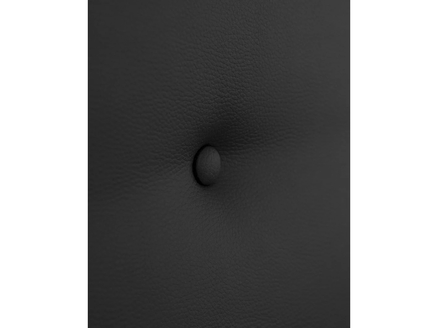 Testiera rivestita in pelle sintetica bottoni in tono nero 135x80cm - FLORENCE - DECOWOOD