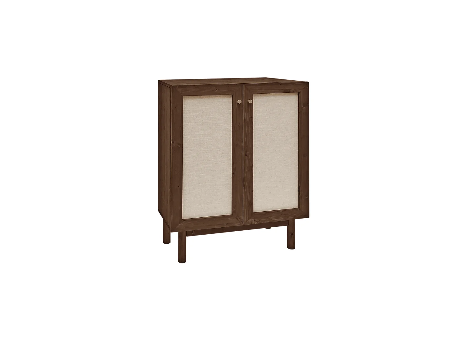Buffet en bois de sapin marron 80x100cm - LINEN - DECOWOOD