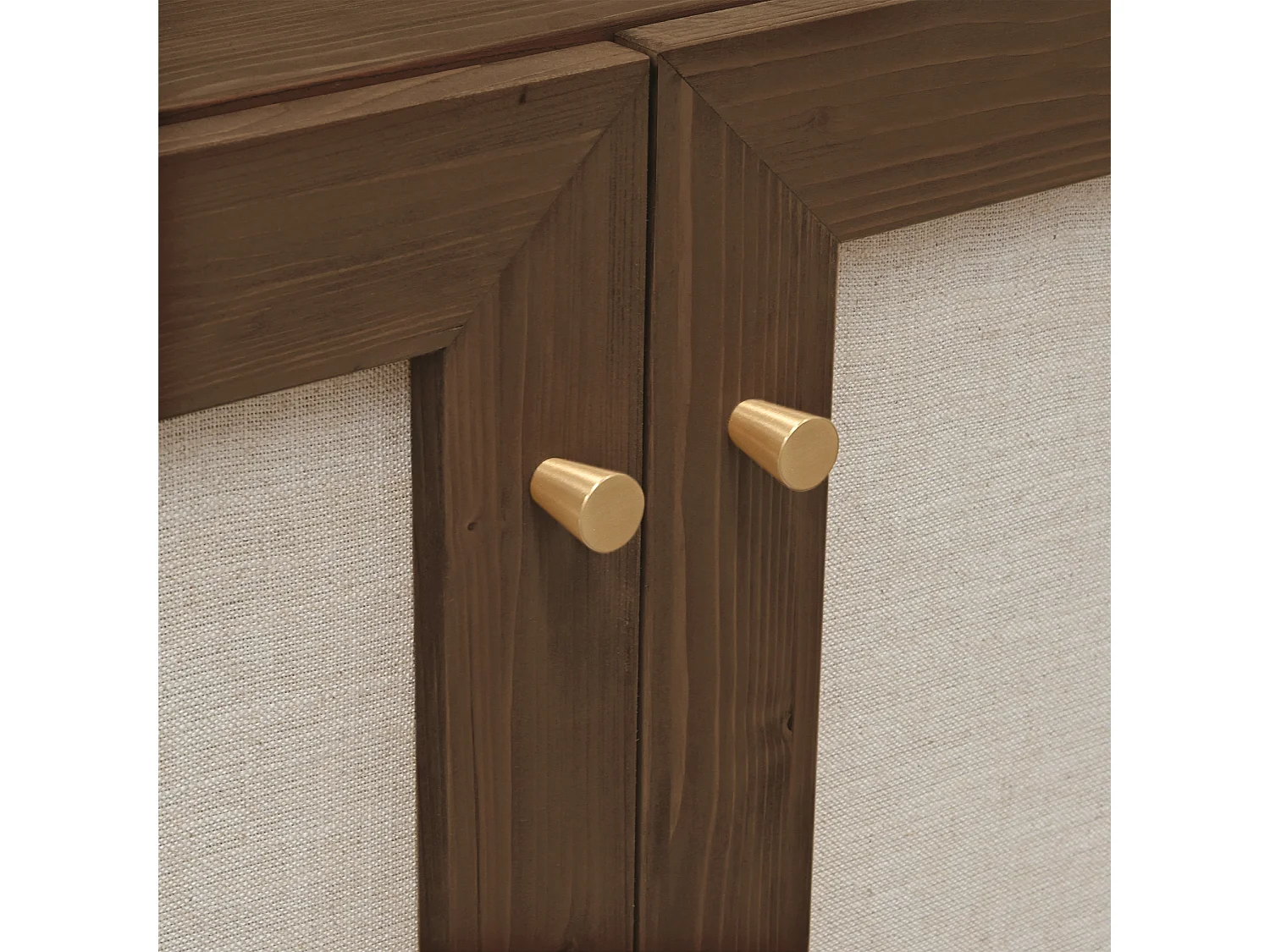 Buffet en bois de sapin marron 80x100cm - LINEN - DECOWOOD