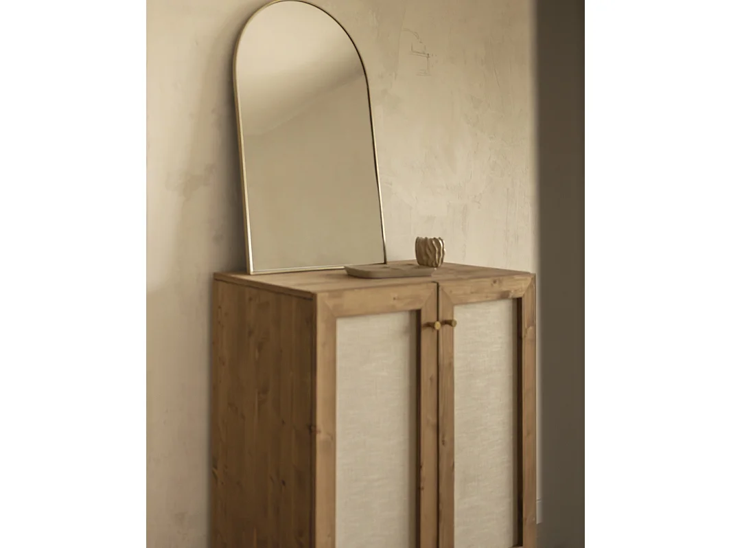 Buffet en bois de sapin vieilli 80x100cm - LINEN - DECOWOOD